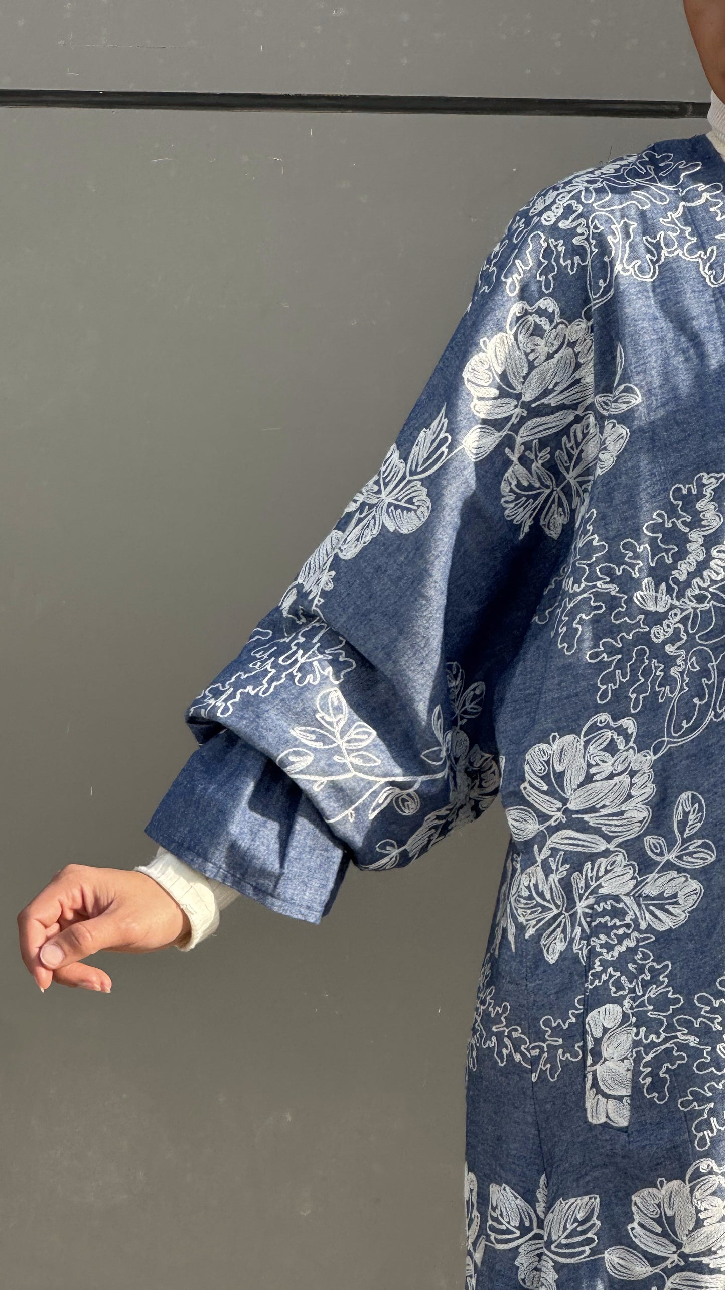 Embroidered Linen Kimono