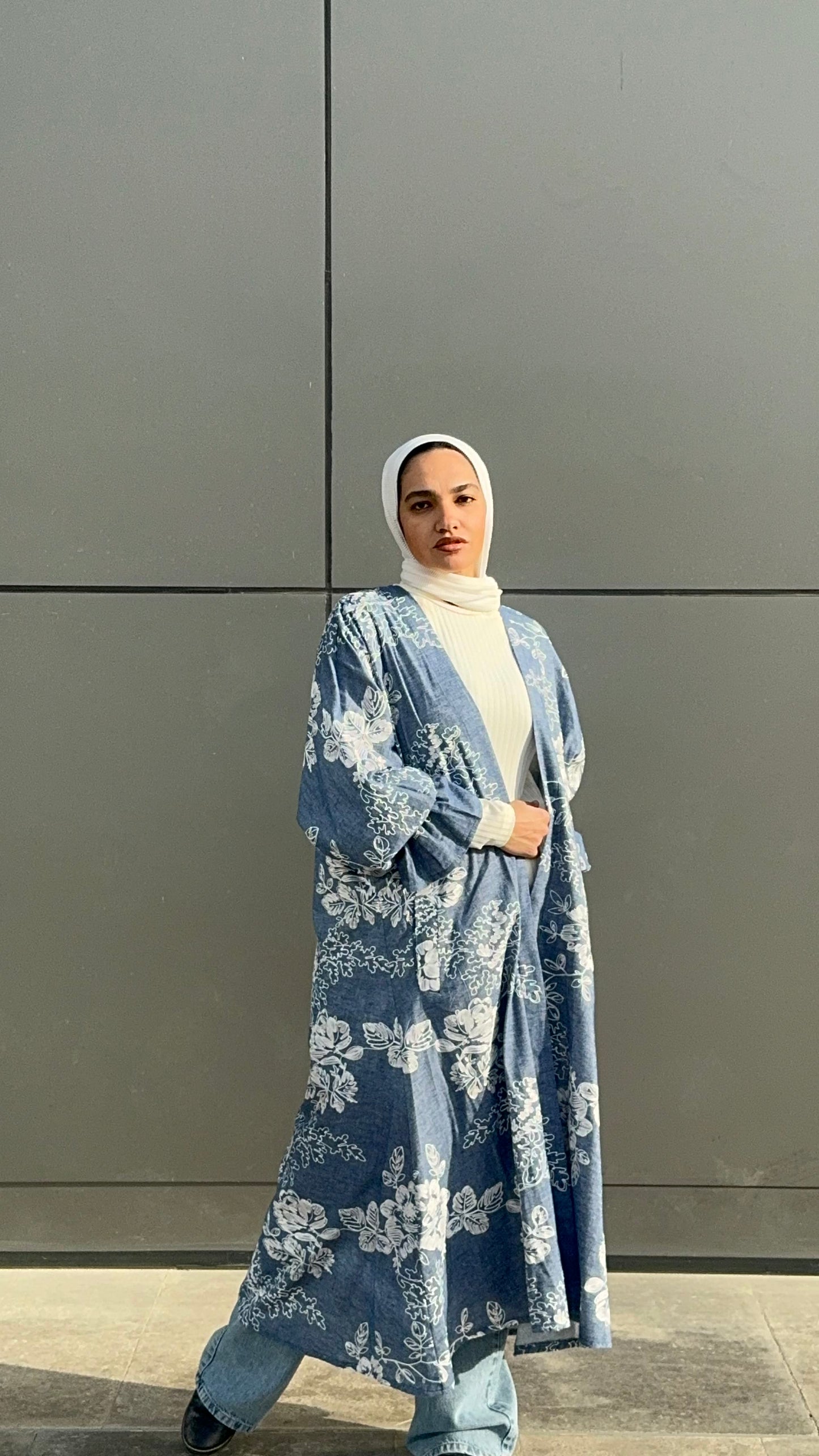 Embroidered Linen Kimono
