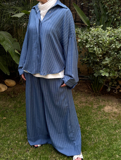 Striped linen set