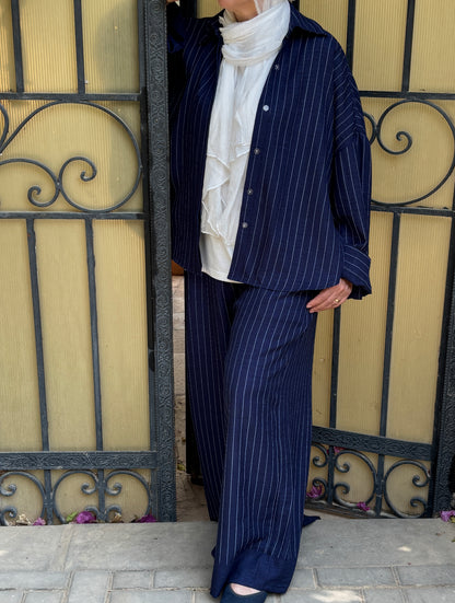 Striped linen set