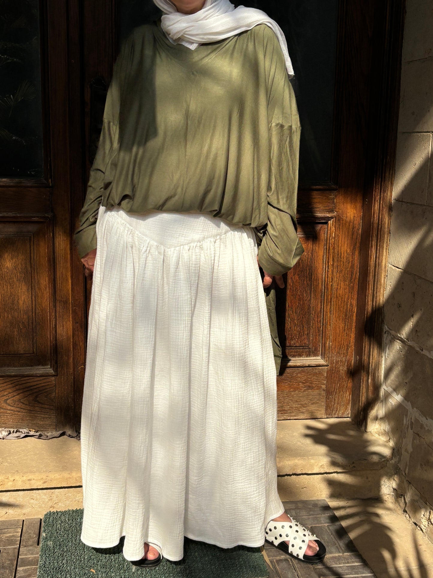 White bubble skirt