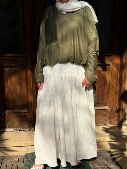 White bubble skirt