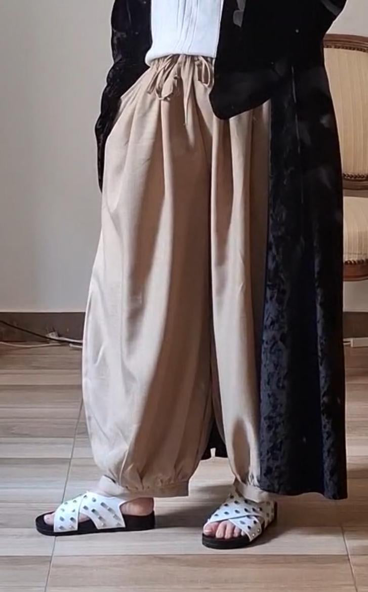 Balloon linen pants