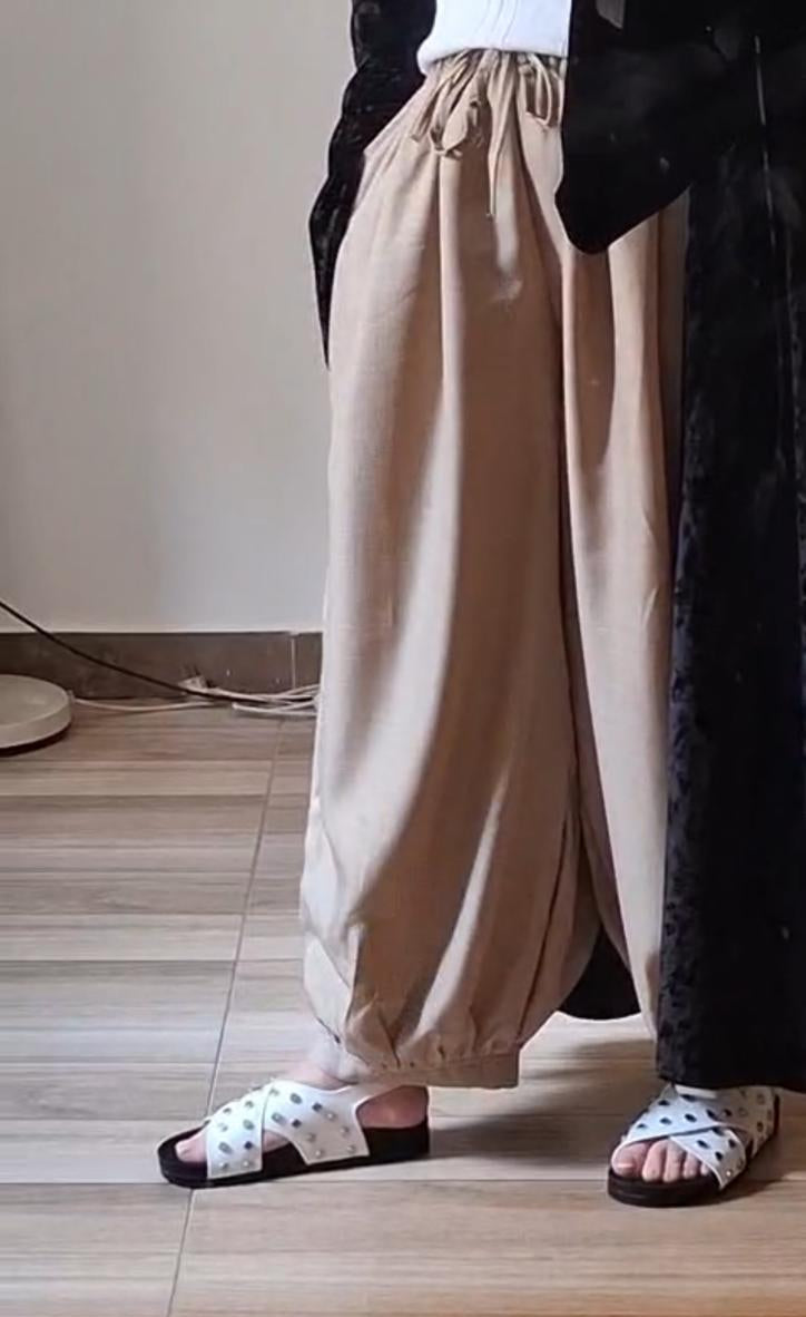 Balloon linen pants