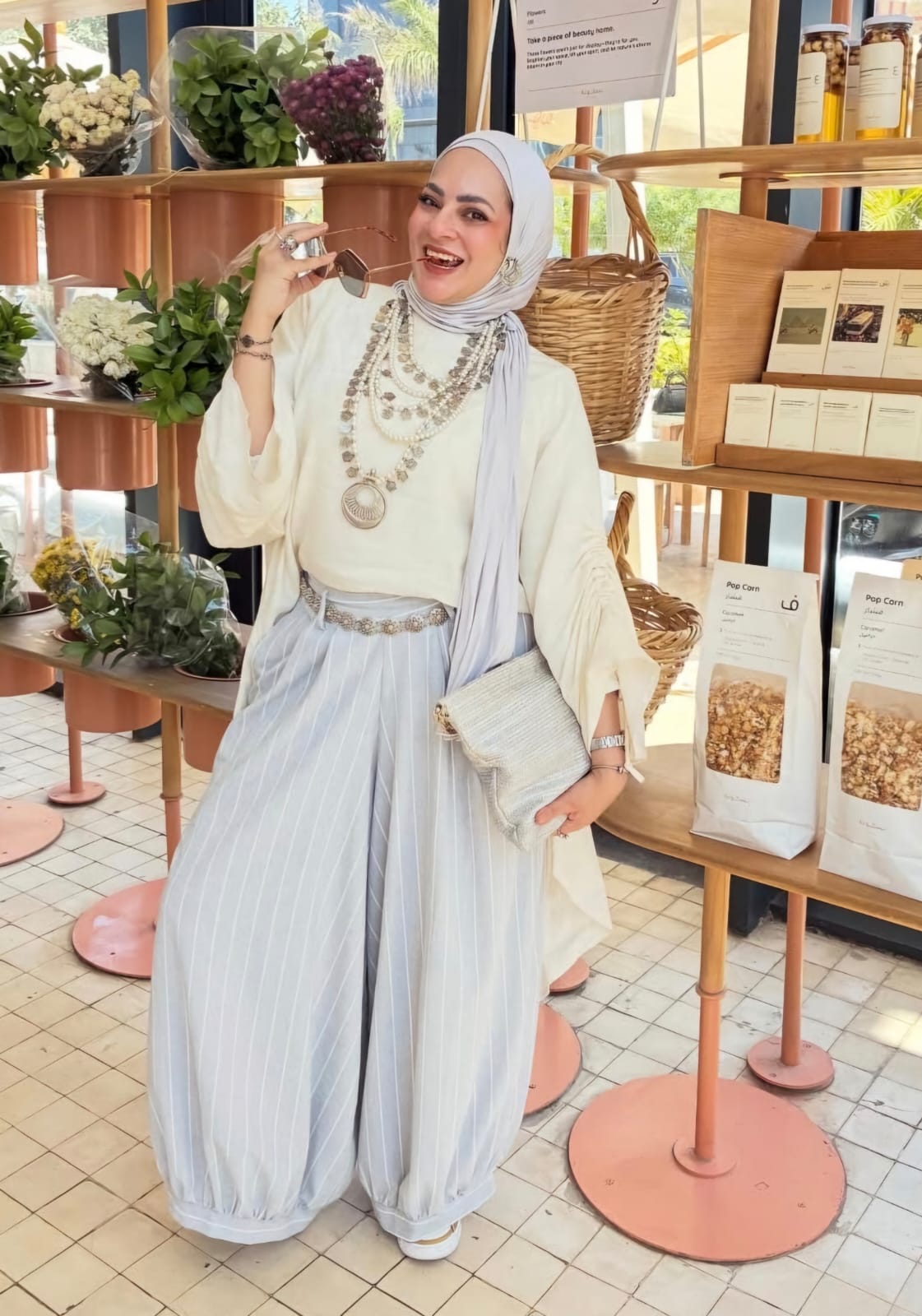 Balloon linen pants