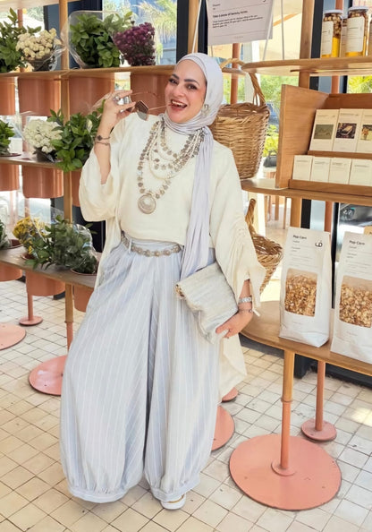 Balloon linen pants