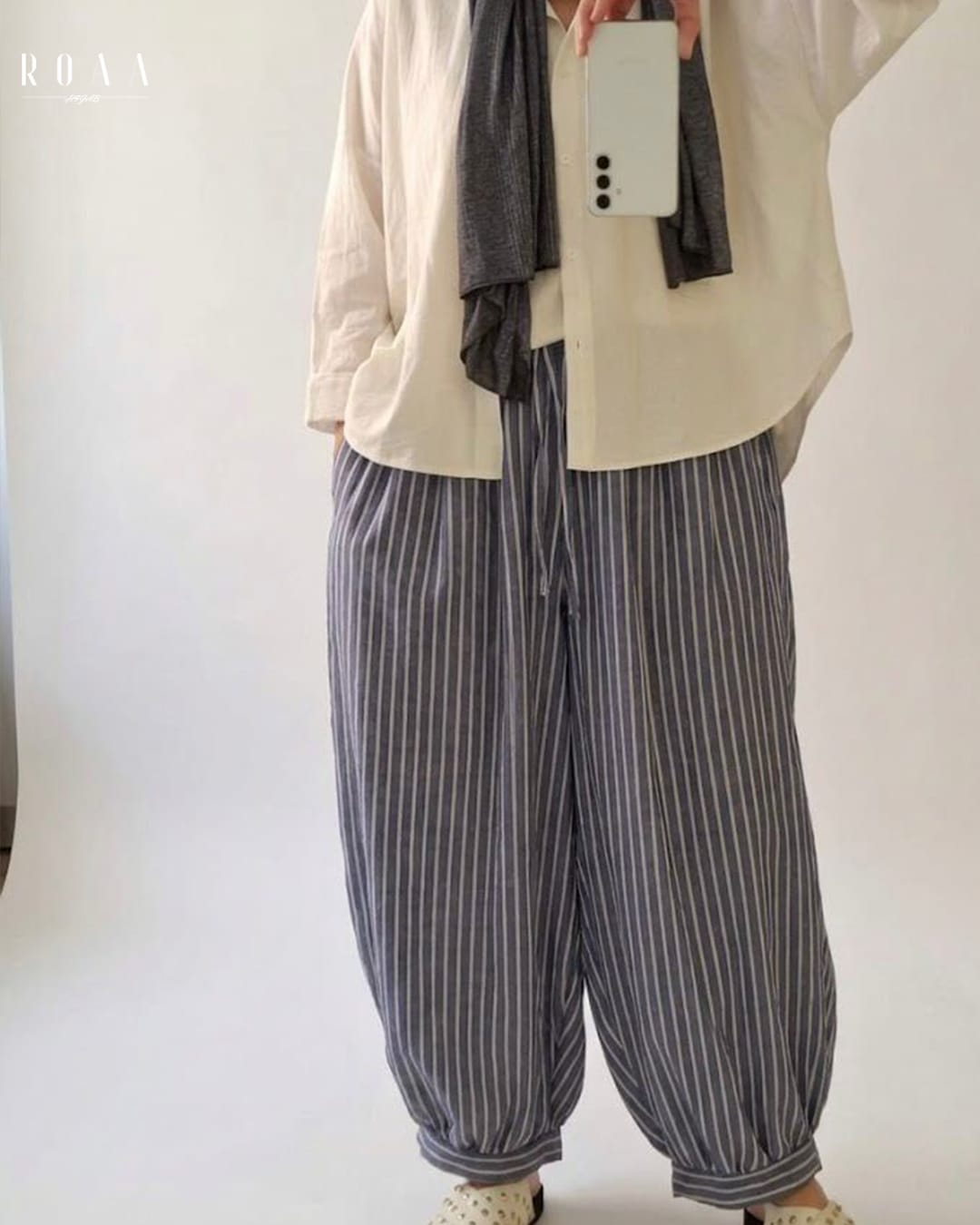 Balloon linen pants
